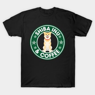 Shiba Inu And Coffee T-Shirt